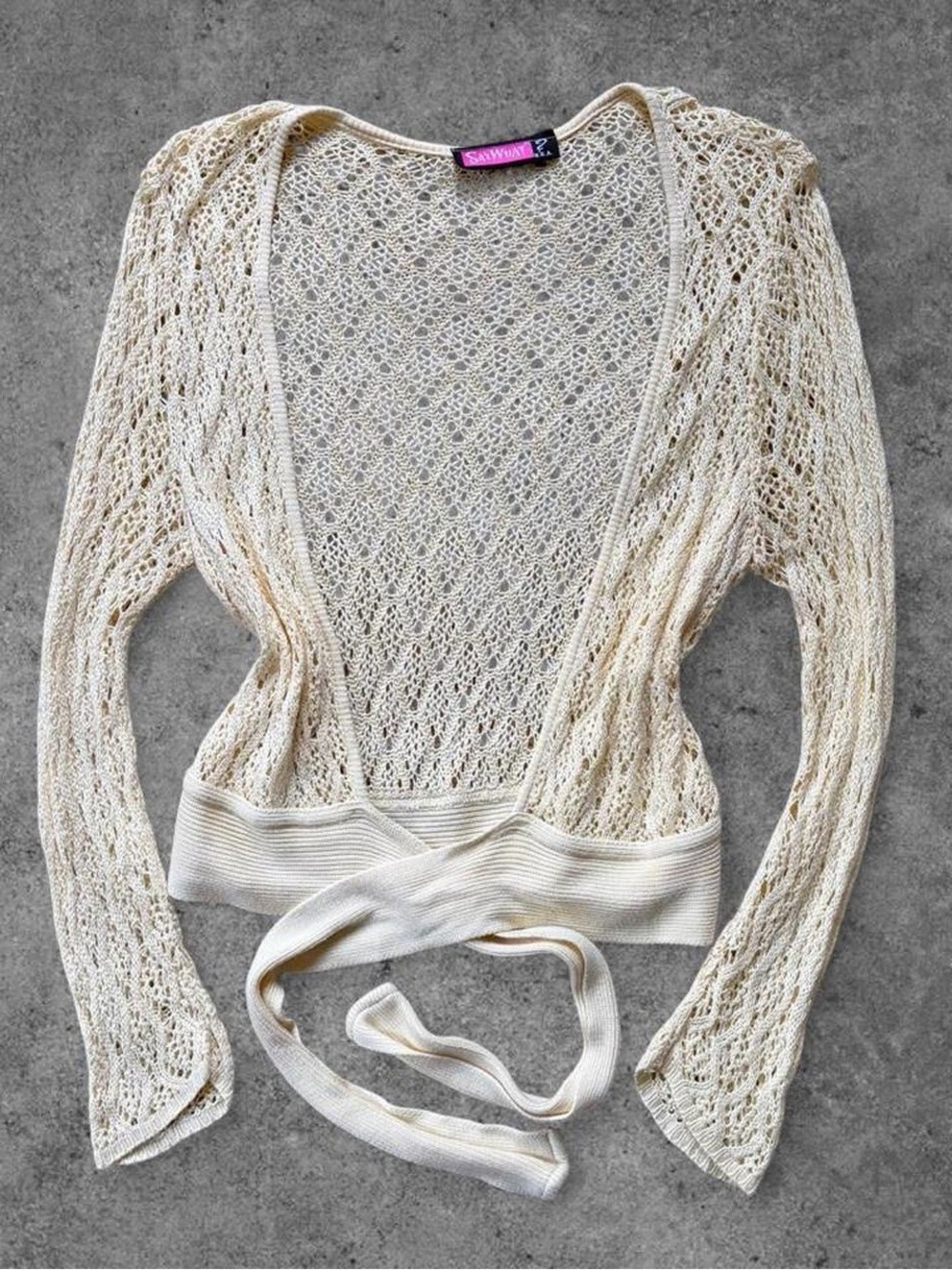 Y2K Butter Yellow Ballet Tie Top